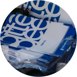 A speaker making presentation